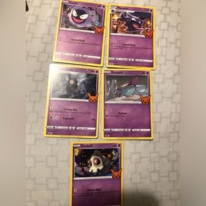 5 Pokemon Trading Cards 
Trick or trade